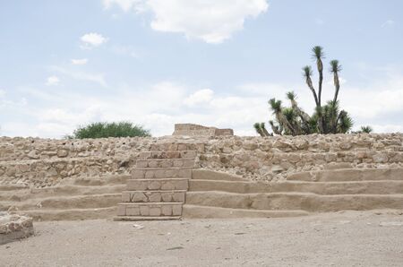 Otomi construction at the PahÃ±u archeological site, in Hidalgo, Mexico