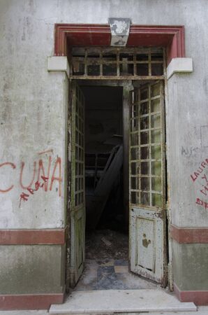 EgaÃ±a, Buenos Aires / Argentina; Sept 21, 2014: old rusty door in the San Francisco Castle or EgaÃ±a Castleのeditorial素材