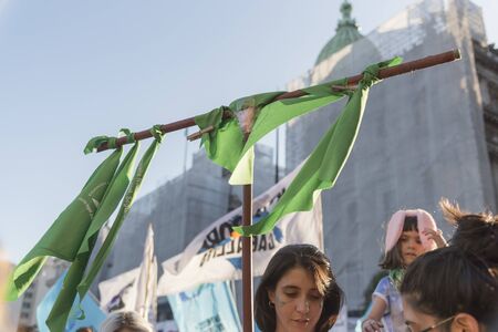 Capital Federal, Buenos Aires / Argentina; Feb 19, 2020: rally in favor of legal, safe and free...
