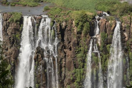 Waterfall belonging to the Iguazu Falls system, Natural wonder of the world.の写真素材