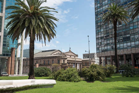 Montevideo / Uruguay, Dec 29, 2018: Solis Theater seen from Independence square, Plaza Independencia