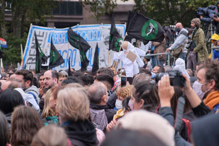 Buenos Aires, Argentina; March 24, 2022: National Day of Remembrance for Truth and Justice, crowd,...