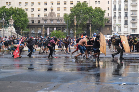 February 11, 2026; Buenos Aires, Argentina: massive protest against labor reform being debated that same day in the Senate.のeditorial素材