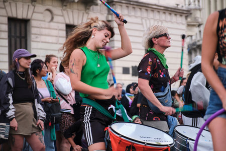 March 9, 2026; Buenos Aires, Argentina: March for International Women's Day.