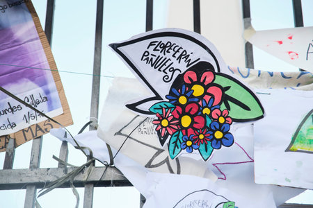 March 24, 2026; Buenos Aires, Argentina: Day of Remembrance for Truth and Justice. White scarf, symbol of the struggle of the Mothers of Plaza de Mayo since the dictatorship.のeditorial素材