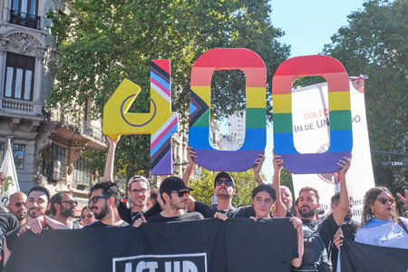 March 24, 2026; Buenos Aires, Argentina: Day of Remembrance for Truth and Justice. People raising a...
