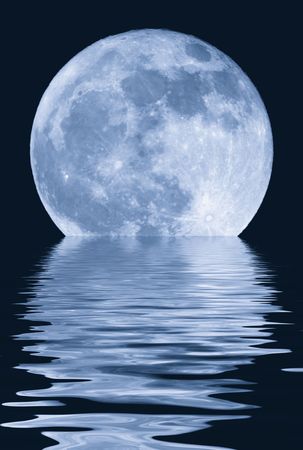 True full April moon (Michigan, USA), natural isolation against black sky. の写真素材