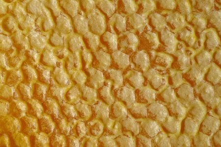 Real capped honeycomb made by bees. Macro.の写真素材