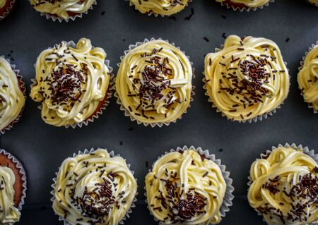 Sweet Cupcakes Dessert Background- Food Photographyの写真素材