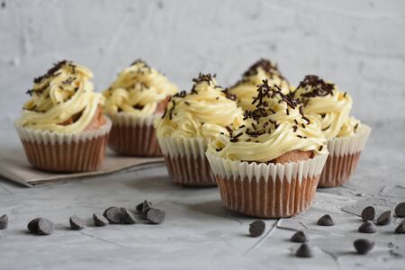 Sweet Cupcakes Dessert Background- Food Photographyの写真素材