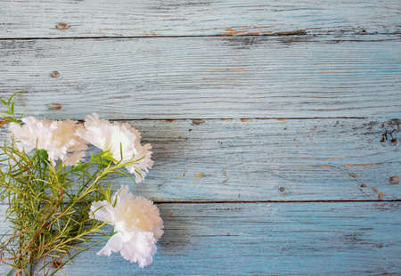 Flowers on wooden Background
