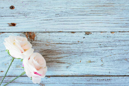 Flowers on wooden Background