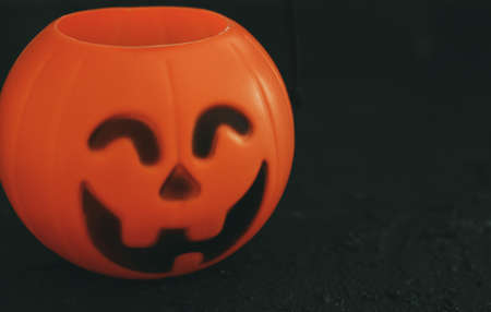Halloween pumpkins decoration backgroundの写真素材