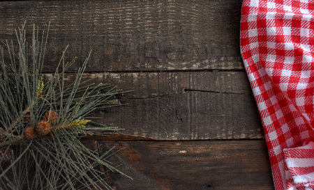 Christmas Wood Backgroundの写真素材