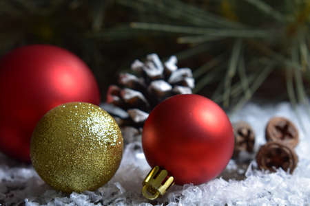 Christmas Ornaments Backgroundの写真素材