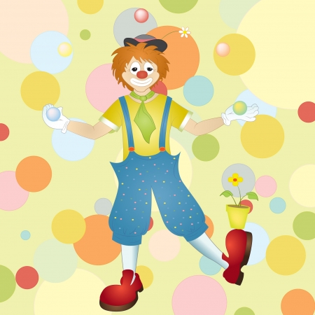 Clown. Vector illustrationのイラスト素材