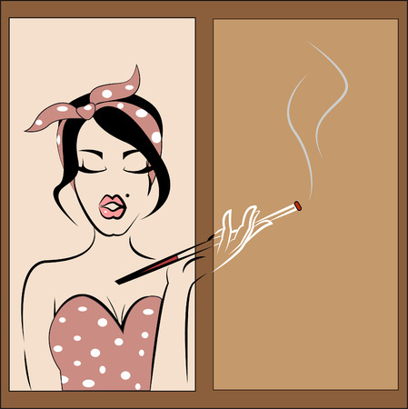 Pin-up girlのイラスト素材