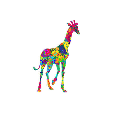 giraffe wall art illustration digital shirt design Printのイラスト素材