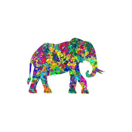 elephant illustration wall art digital Printのイラスト素材