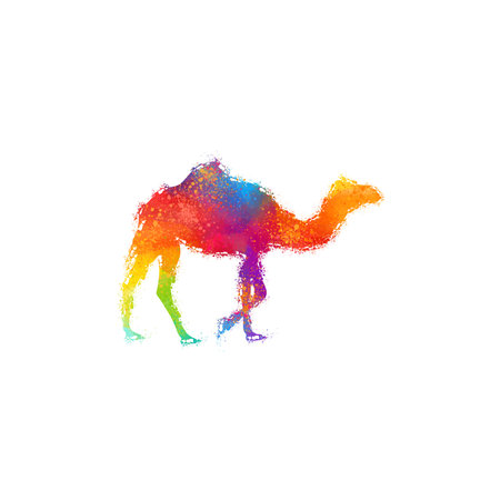 camel illustration VECTOR  digital art print shirt designのイラスト素材