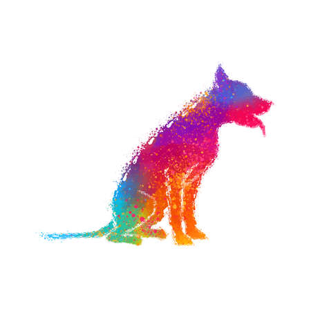 Cool Dog Illustration digital art shirt designのイラスト素材