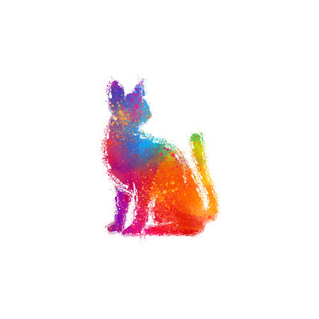 Cat Illustration vector wall art design shirt designのイラスト素材