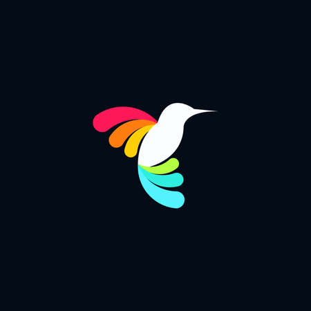 Abstract Colorful Bird Logo designのイラスト素材
