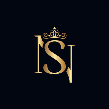 Initial Letter S Luxury Gold Calligraphic Elegant Company Name Vector Template Designのイラスト素材