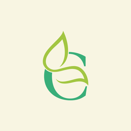 Letter G with leaf logo icon design template elements. Ecology and environment logotype concept.のイラスト素材