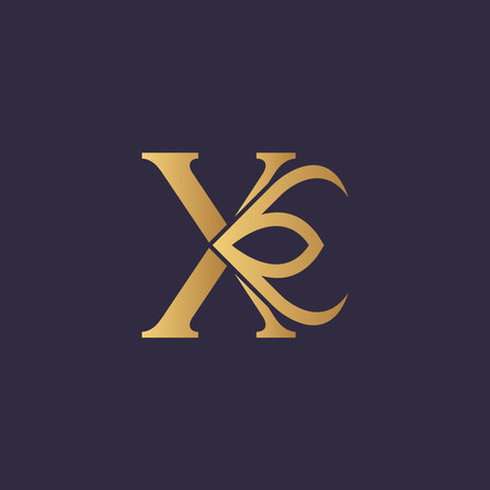 Initial Letter XK Logo Template vector icon design. Abstract Letter XK Linked Logoのイラスト素材