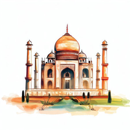 Taj Mahal in Agra, Uttar Pradesh, India.の素材