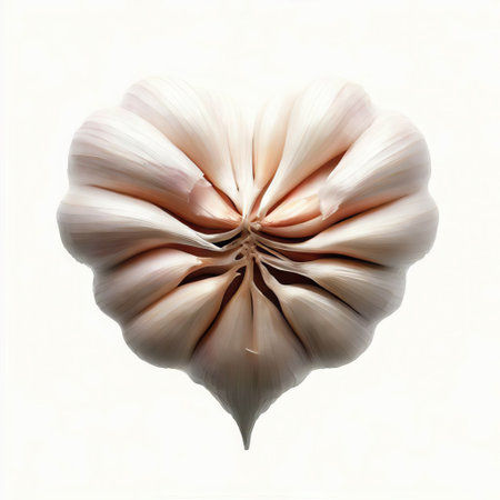 Garlic bulb isolated on white background. Clipping path included.の素材