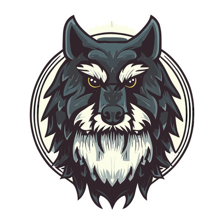 Wolf head. Vector illustration for t-shirt, poster, print.のイラスト素材