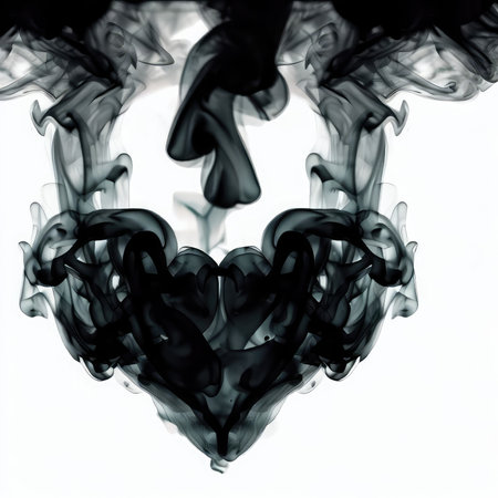 black smoke on white background. abstract background. Texture of smoke.の素材