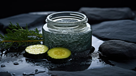 Cucumber & Green Gel on Rocksの素材