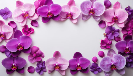 Pink & purple orchid frameの素材
