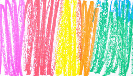 Rainbow crayon strokesの素材