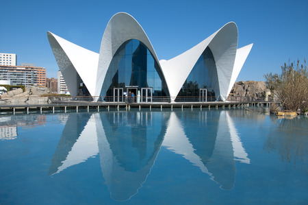 Oceanographic in The City of Arts and Sciences Valencia, Spainのeditorial素材