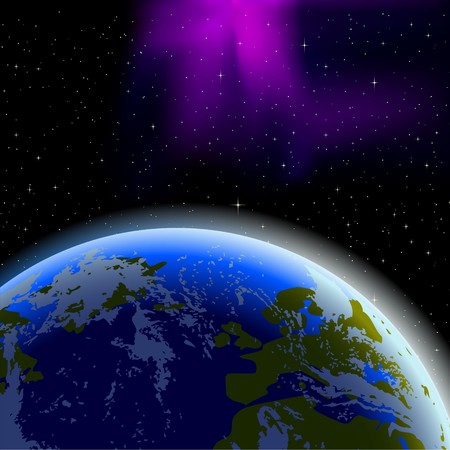 Planet Earth horizon, from spaceのイラスト素材