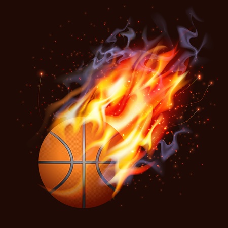 Basketball On Fireのイラスト素材