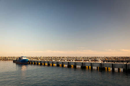 fishing boat in the port of Sesimbra.の写真素材