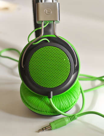 stylish Music closeup headphones whith plug