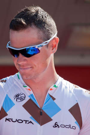 Stephen Roche`s Son, Nicolas, during the Vuelta 2012のeditorial素材