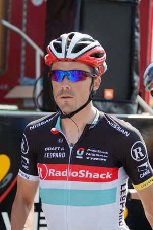 RadioShack's cyclist Markel Irizar during the 2012 edition of the Vueltaのeditorial素材