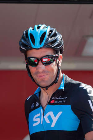 The spanish rider Juan Antonino Flecha during the 2012 edition of the Vueltaのeditorial素材
