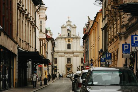 CRACOW KRAKOW , POLAND - January 03, 2013: St. John church in old Cracow Krakow cityのeditorial素材