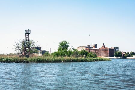 KALININGRAD, RUSSIA - May 13, 2018: Port of Kaliningrad. The Pregolya riverのeditorial素材