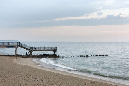 SVETLOGORSK, KALININGRAD OBLAST, RUSSIA - May 17.2018: seascape in Svetlogorsk prior to 1947 known by german name Rauschen . The city is a coastal resort town on the coast of the Baltic Seaのeditorial素材