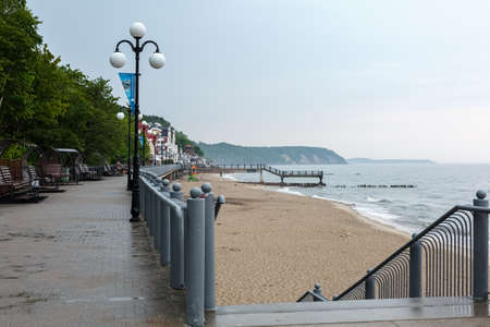 SVETLOGORSK, KALININGRAD OBLAST, RUSSIA - May 17.2018: seascape in Svetlogorsk prior to 1947 known by german name Rauschen . The city is a coastal resort town on the coast of the Baltic Seaのeditorial素材