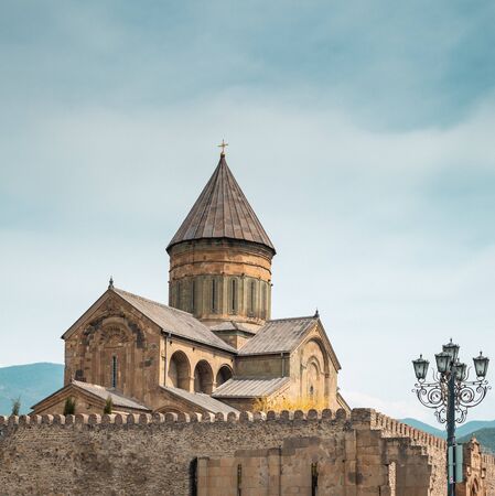 Svetitskhoveli Cathedral near Tbilisi, Mtskheta Georgiaの写真素材